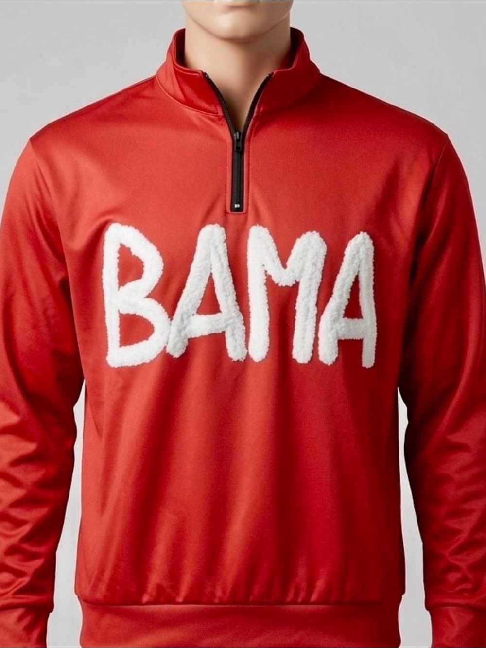 Red 'BAMA' Quarter-Zip Pullover Size XL